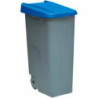 Dustbin with Wheels Denox 110 L Blue 58 x 41 x 89 cm