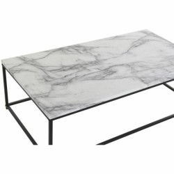 Centre Table DKD Home Decor White Black Metal MDF Wood 110 x 60 x 34 cm