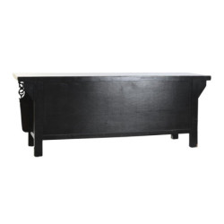 Sideboard DKD Home Decor Black Cream Elm wood 174 x 40 x 65 cm