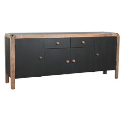 Sideboard DKD Home Decor 177 x 38 x 75 cm Natural Black Wood