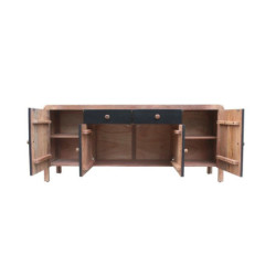 Sideboard DKD Home Decor 177 x 38 x 75 cm Natural Black Wood