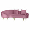 Sofa DKD Home Decor Pink Golden Metal Polyester (210 x 120 x 84 cm)