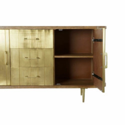 Sideboard DKD Home Decor Golden Natural Brass Mango wood 150 x 43 x 77 cm