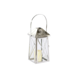 Lantern Home ESPRIT Silver Crystal Steel Chromed 20 x 20 x 48 cm (3 Pieces)