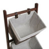 Bathroom Shelves Versa Dark brown 4 Baskets Brown Multicolour Cotton Wood Rattan 35 x 125 x 35 cm