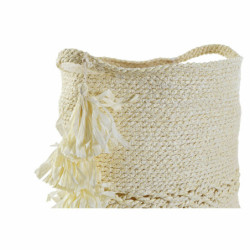 Basket set DKD Home Decor Beige Natural Fibre (34 x 34 x 37 cm)