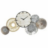 Wall Clock DKD Home Decor Grey Metal Circles MDF Wood (99 x 7.6 x 54.3 cm)