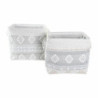 Basket set DKD Home Decor Grey Cotton (45 x 35 x 40 cm) (2 Pieces)