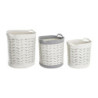 Basket set DKD Home Decor Grey Cotton (3 Pieces) (35 x 35 x 40 cm)