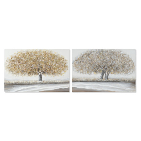 Painting Home ESPRIT Tree Traditional 90 x 2,5 x 60 cm (2 Units)