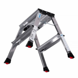 2-step folding ladder Krause 130037 Silver Aluminium