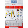 2-step folding ladder Krause 130037 Silver Aluminium