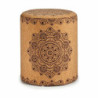 Pouffe Mandala Brown Cork MDF Wood 34 x 39 x 34 cm (2 Units)