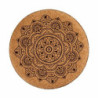 Pouffe Mandala Brown Cork MDF Wood 34 x 39 x 34 cm (2 Units)