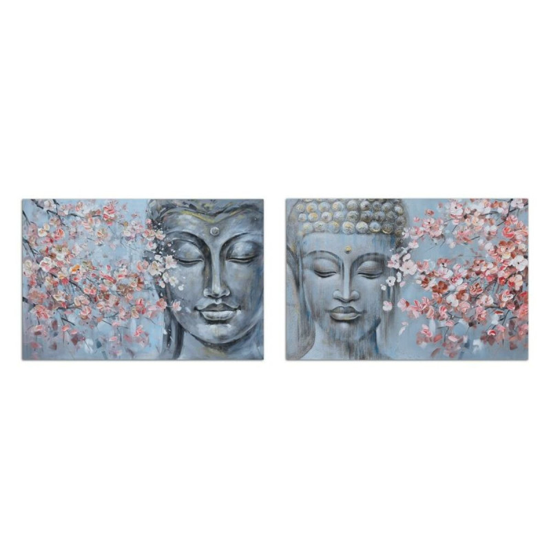 Canvas DKD Home Decor 120 x 2,8 x 80 cm Buddha Oriental (2 Units)