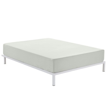 Fitted bottom sheet Alexandra House Living White 200 x 200 cm