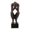 Decorative Figure Black Copper Men 16 x 19 x 47 cm