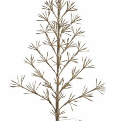 Christmas Tree Golden Metal Plastic 90 cm