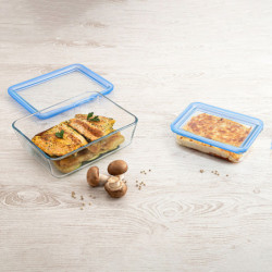 Hermetic Lunch Box Pyrex Pure Glass Transparent Glass (2,6 L) (4 Units)