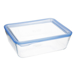 Hermetic Lunch Box Pyrex Pure Glass Transparent Glass (2,6 L) (4 Units)