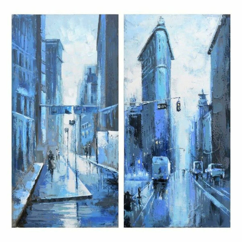 Painting DKD Home Decor City 60 x 3 x 120 cm Loft (2 Units)