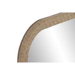 Wall mirror Home ESPRIT Natural Rope MDF Wood Bali 61 x 4 x 76 cm