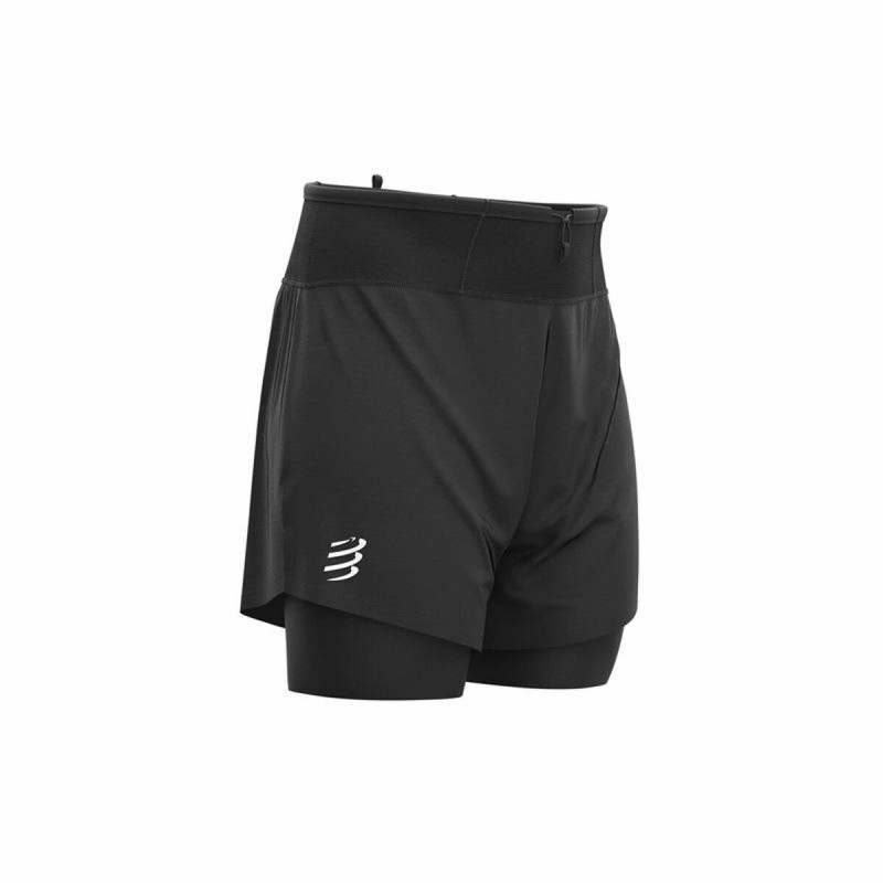 Men's Sports Shorts Compressport Trail 2-in-1 Black