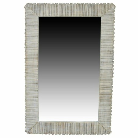 Wall mirror DKD Home Decor Crystal Natural Colonial Mango wood Stripped (63,5 x 3 x 94 cm)