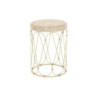 Side table DKD Home Decor Natural Metal Cream Rattan (35 x 35 x 49 cm)