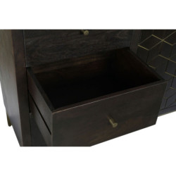 Sideboard DKD Home Decor Black Golden Dark brown 160 x 40 x 90 cm