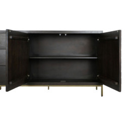 Sideboard DKD Home Decor Black Golden Dark brown 160 x 40 x 90 cm