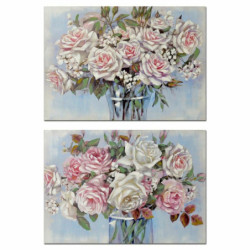 Painting DKD Home Decor Vase 100 x 3 x 70 cm Shabby Chic (2 Units)