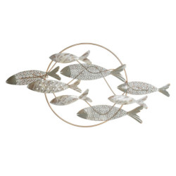 Wall Decoration DKD Home Decor Golden Metal Fish (130 x 6 x 68 cm)