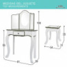 Dressing Table with Stool Woomax White Toy 61 x 100 x 29 cm