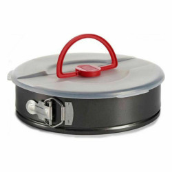 Lunch box Black Red Iron 27 x 7 x 27 cm With lid (12 Units)