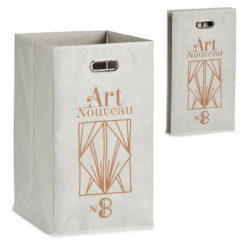 Basket Art Nouveau White Golden Cardboard 60 L 35 x 57 x 35 cm (12 Units)