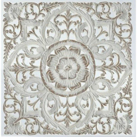 Wall Decoration DKD Home Decor White Mandala MDF Wood (60 x 2 x 60 cm)