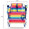 Folding Chair with Cooler Textiline Coral 55 x 24 x 63 cm Multicolour