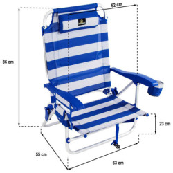 Folding Chair with Cooler Textiline Coral 55 x 24 x 63 cm Sea Woman