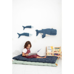 Fluffy toy Crochetts OCÉANO Blue Whale Fish 29 x 84 x 14 cm 3 Pieces