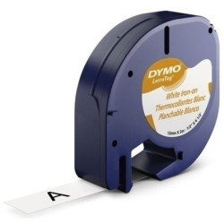 Laminated Tape for Labelling Machines Dymo 18769 12 mm x 2 m Black White Textile (10Units)