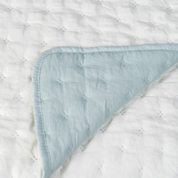 Bedspread (quilt) 270 x 280 cm Blue Cream