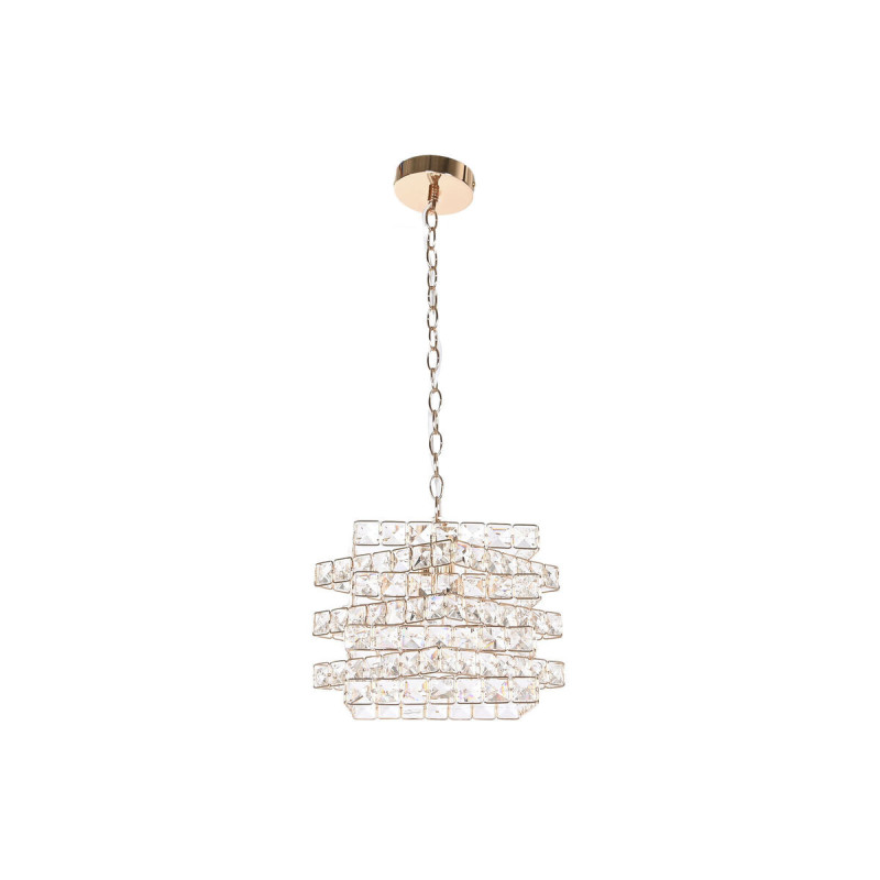 Ceiling Light Home ESPRIT Transparent Golden Metal Crystal 30 x 30 x 26 cm