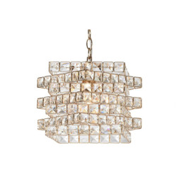 Ceiling Light Home ESPRIT Transparent Golden Metal Crystal 30 x 30 x 26 cm