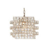 Ceiling Light Home ESPRIT Transparent Golden Metal Crystal 30 x 30 x 26 cm