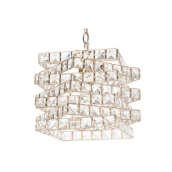 Ceiling Light Home ESPRIT Transparent Golden Metal Crystal 30 x 30 x 26 cm