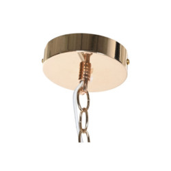 Ceiling Light Home ESPRIT Transparent Golden Metal Crystal 30 x 30 x 26 cm