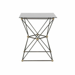 Side table DKD Home Decor 8424001820344 45 x 45 x 55,5 cm Crystal Black Golden Metal