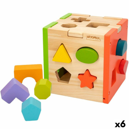 Child's Wooden Puzzle Woomax 15 x 15 x 15 cm (6 Units)