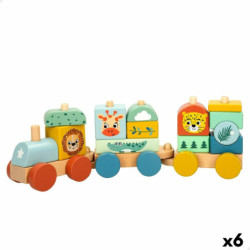 Train Woomax 33 x 11 x 7 cm animals (6 Units)